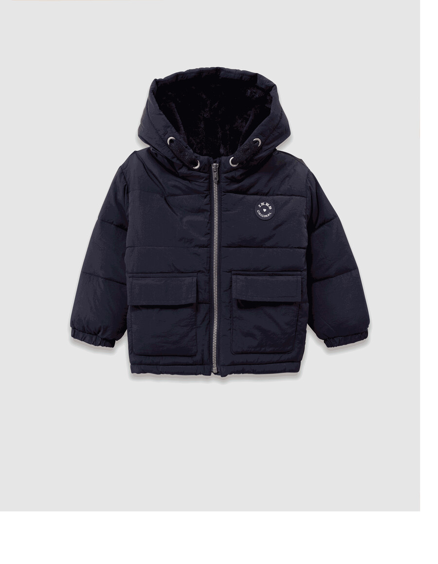 giacca blu navy e gilet écru 2 in 1 per ragazze