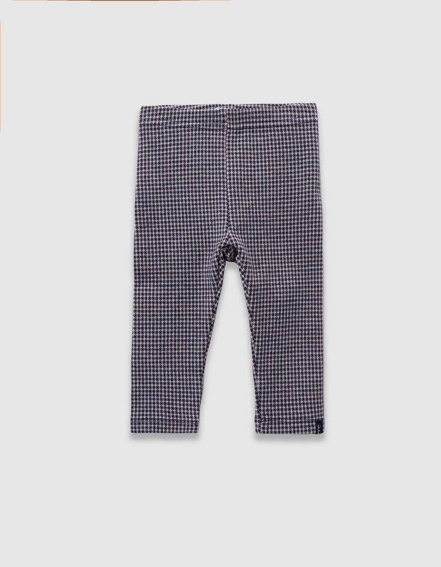 completo con top e leggings pied de poule per neonata