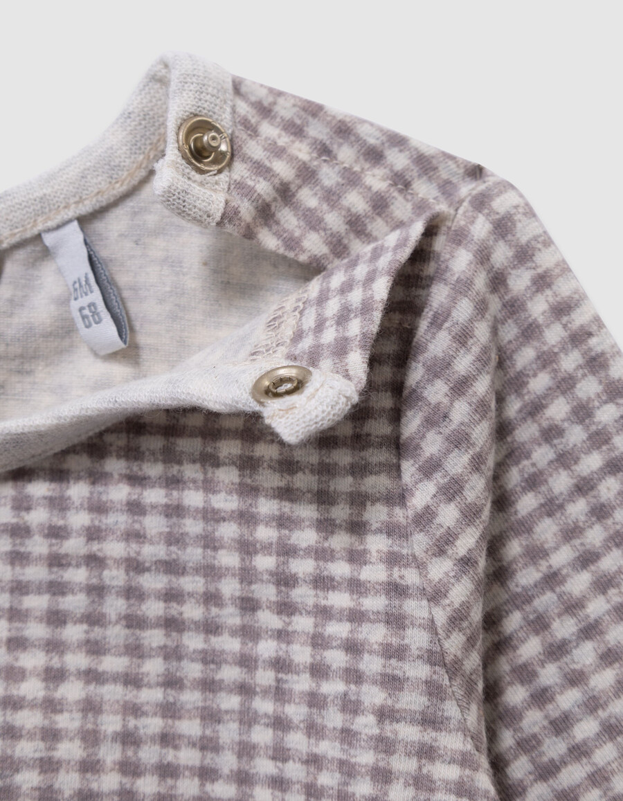 completo con abito in denim e maglietta per neonata