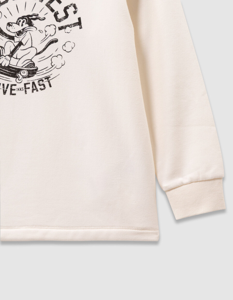 t-shirt bianca in cotone biologico per bambini slogan skateboarder