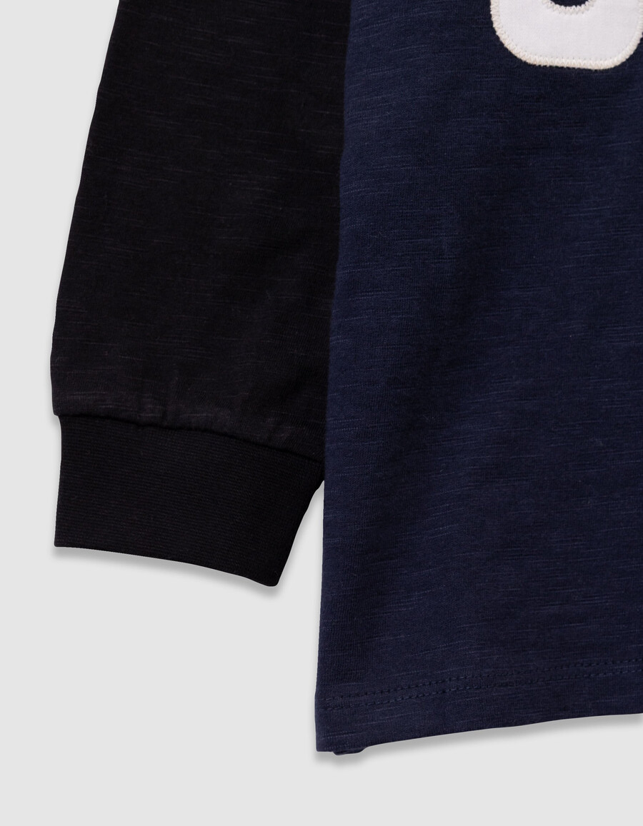 polo da bambino blu navycammellonera colletto bianco numeri