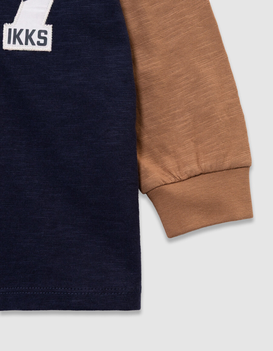 polo da bambino blu navycammellonera colletto bianco numeri