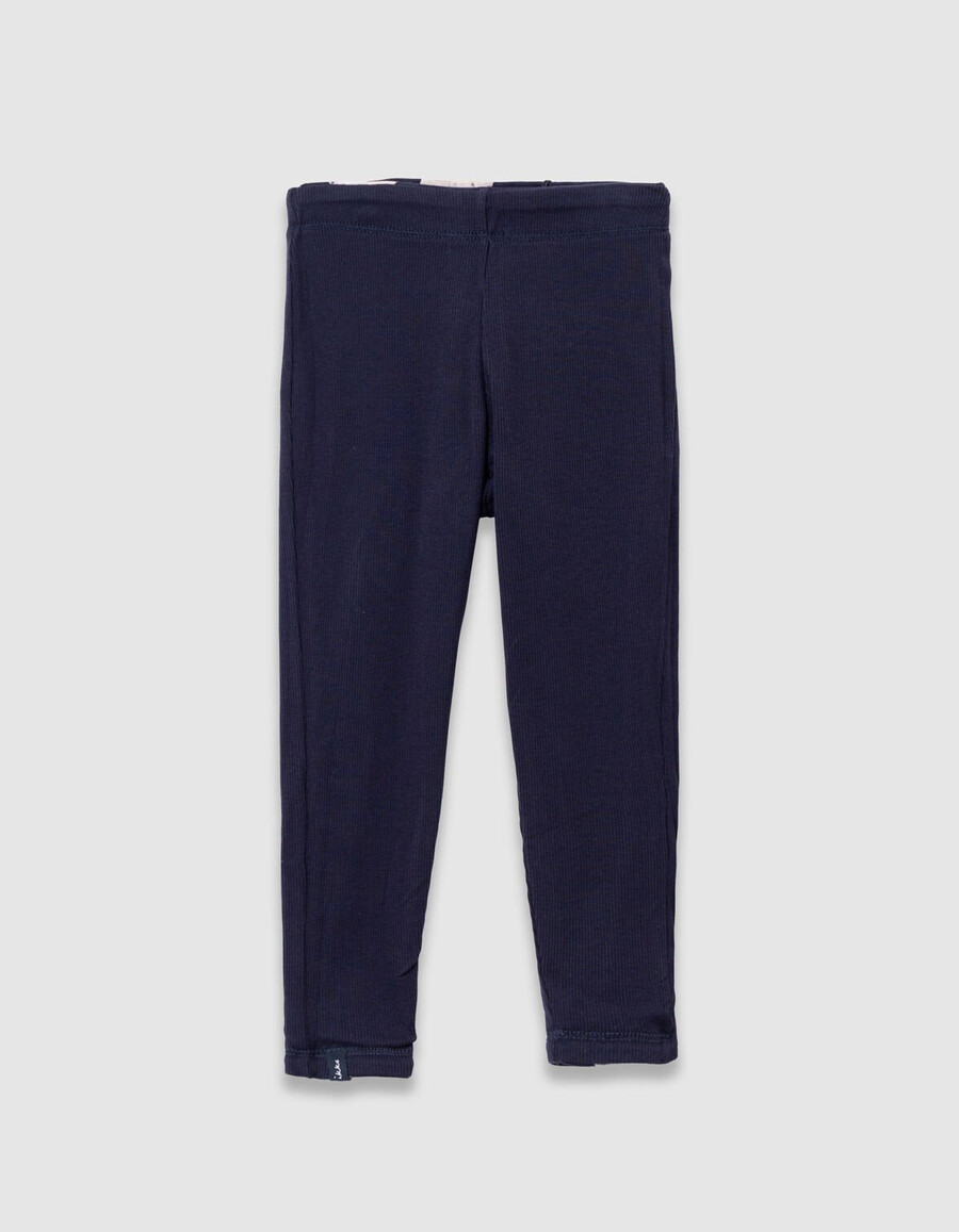 leggings reversibili a coste e pois blu navy xl per bambine