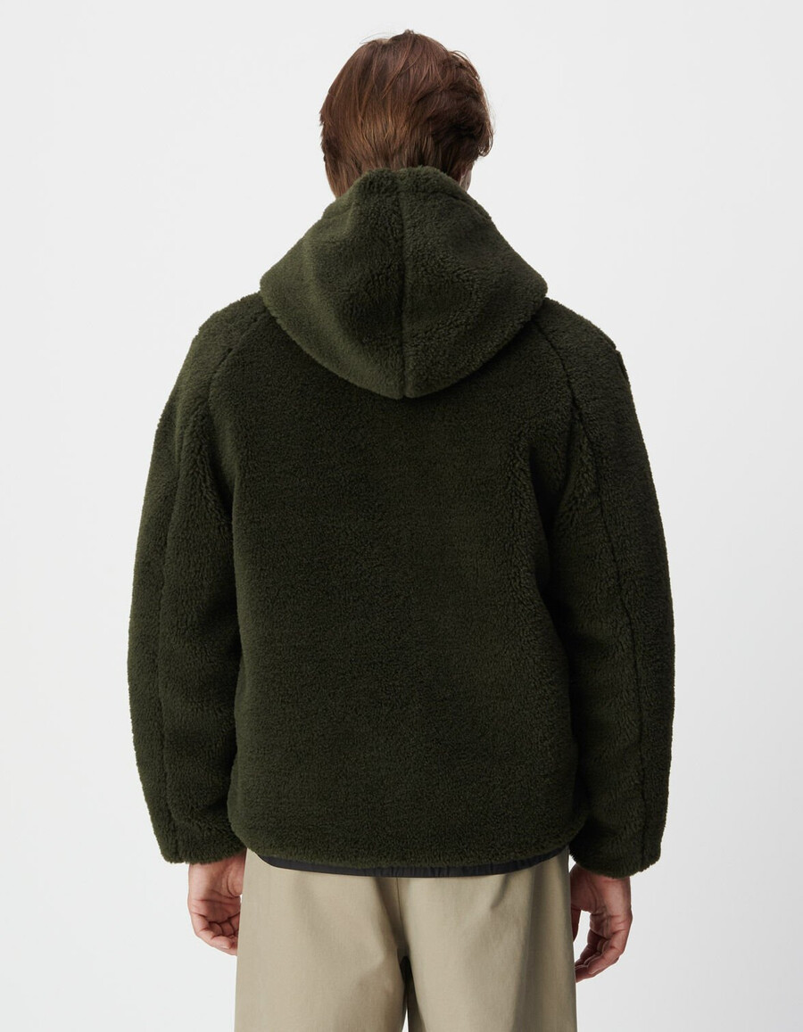 sottogiacca da uomo in sherpa color kaki