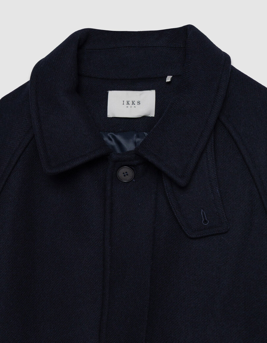 cappotto lungo blu navy da uomo