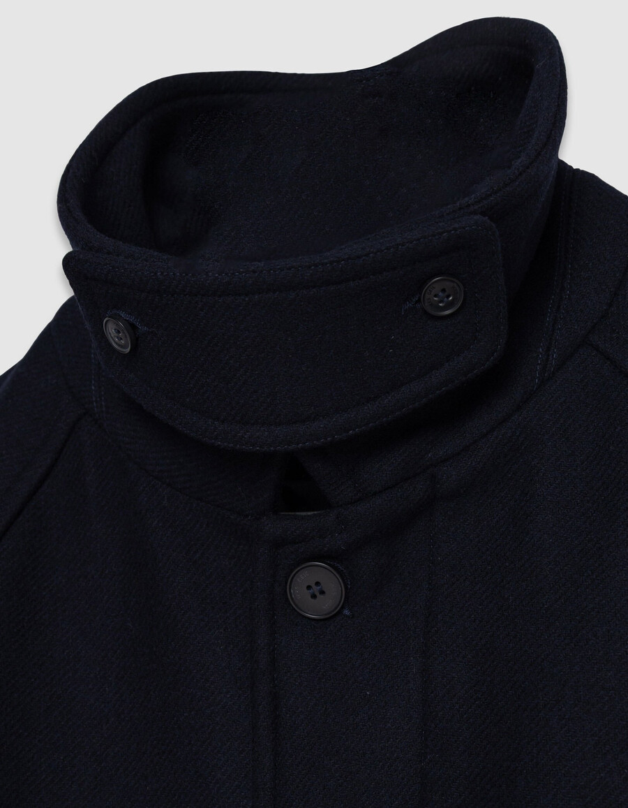 cappotto lungo blu navy da uomo