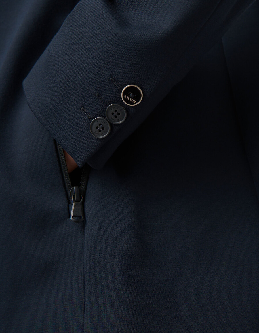 giacca da uomo in interlock blu navy