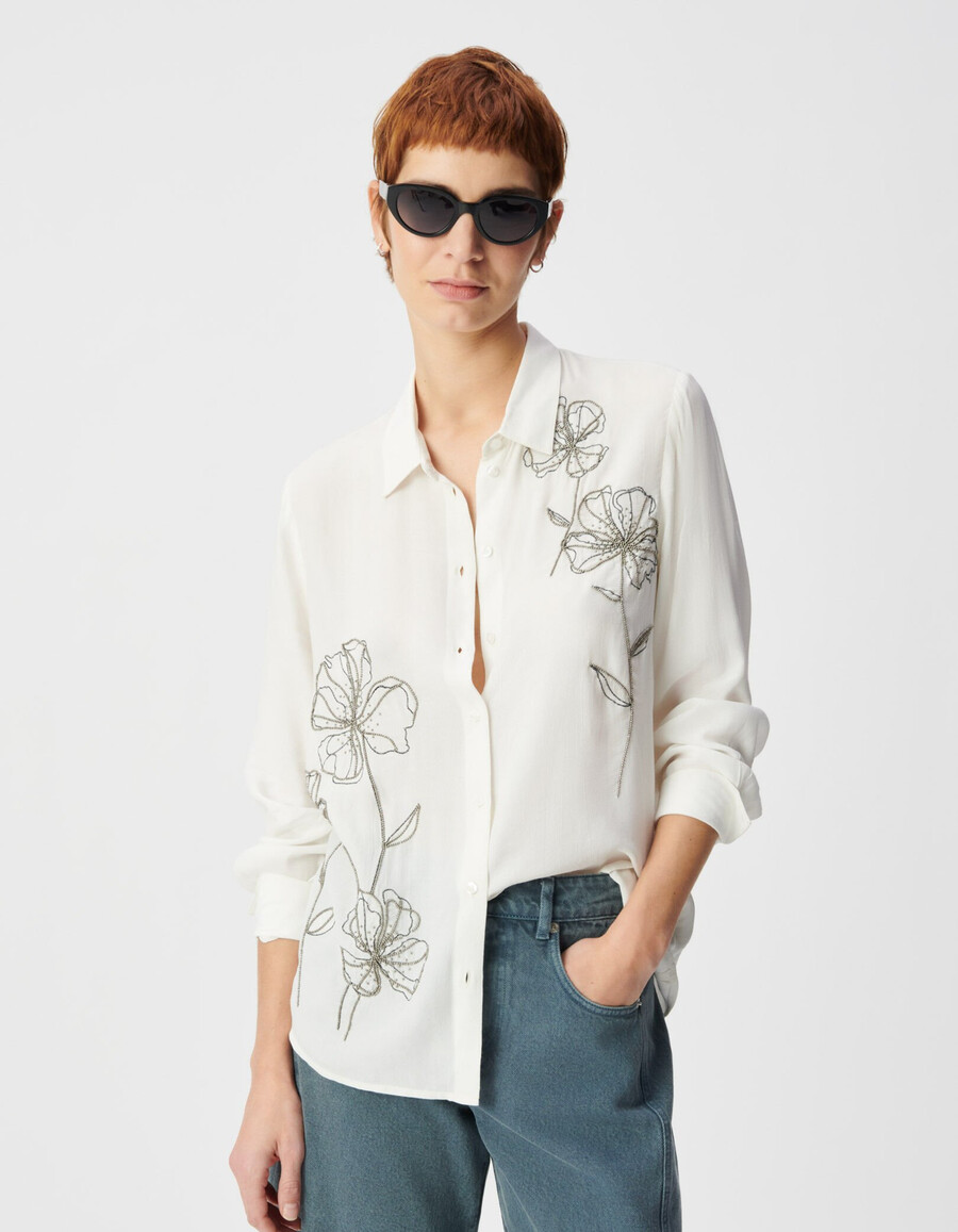 camicia ricamata per donna