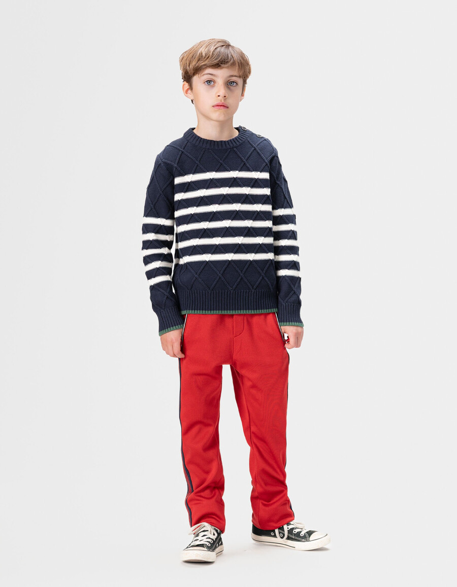 maglione da marinaio lavorato a maglia decorativo per ragazzi