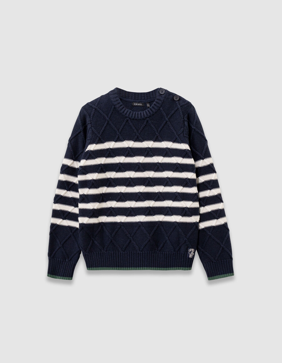 maglione da marinaio lavorato a maglia decorativo per ragazzi