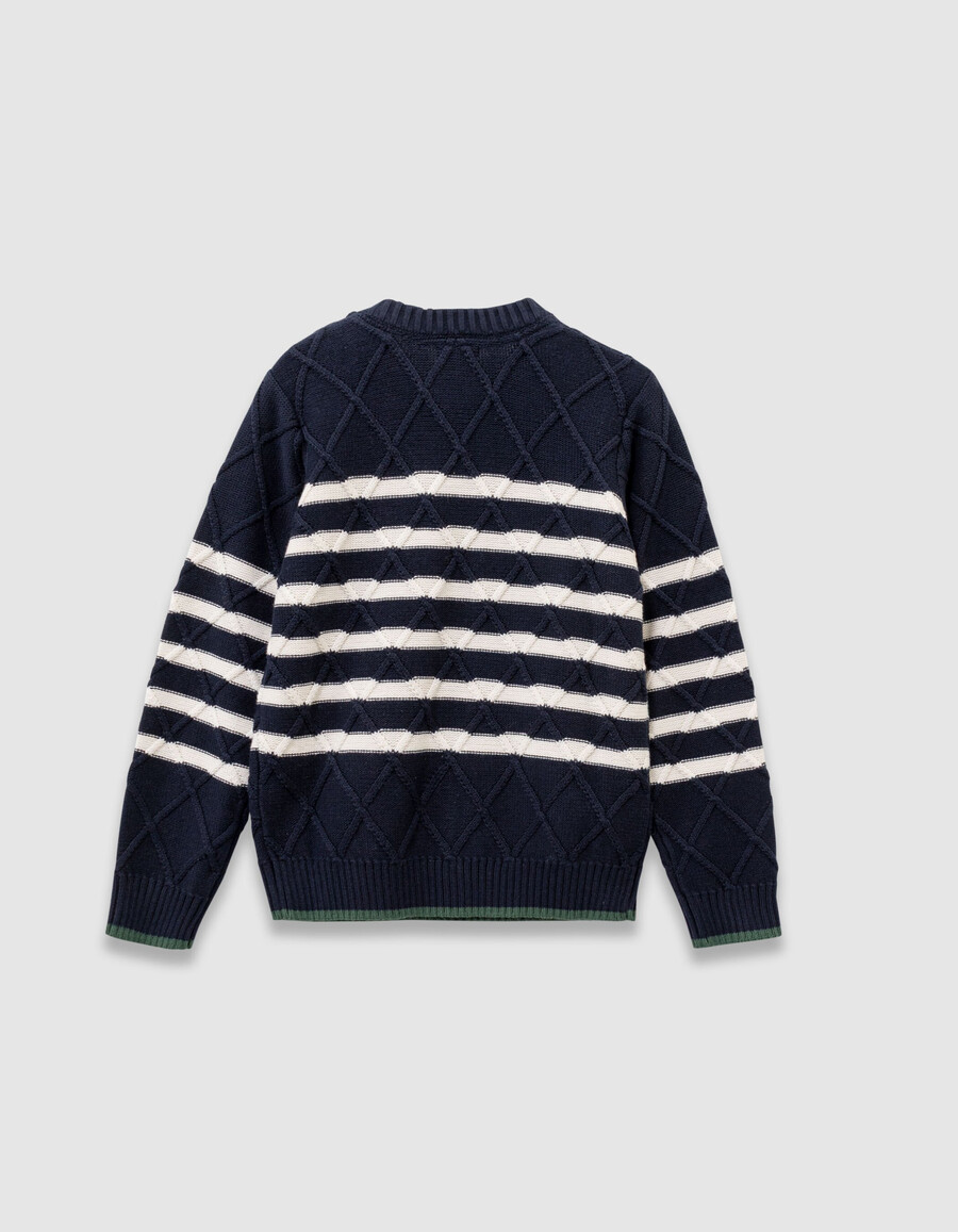 maglione da marinaio lavorato a maglia decorativo per ragazzi