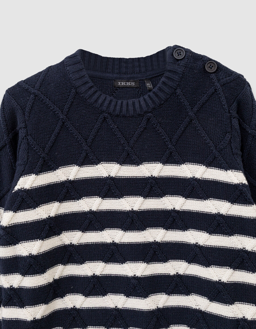 maglione da marinaio lavorato a maglia decorativo per ragazzi