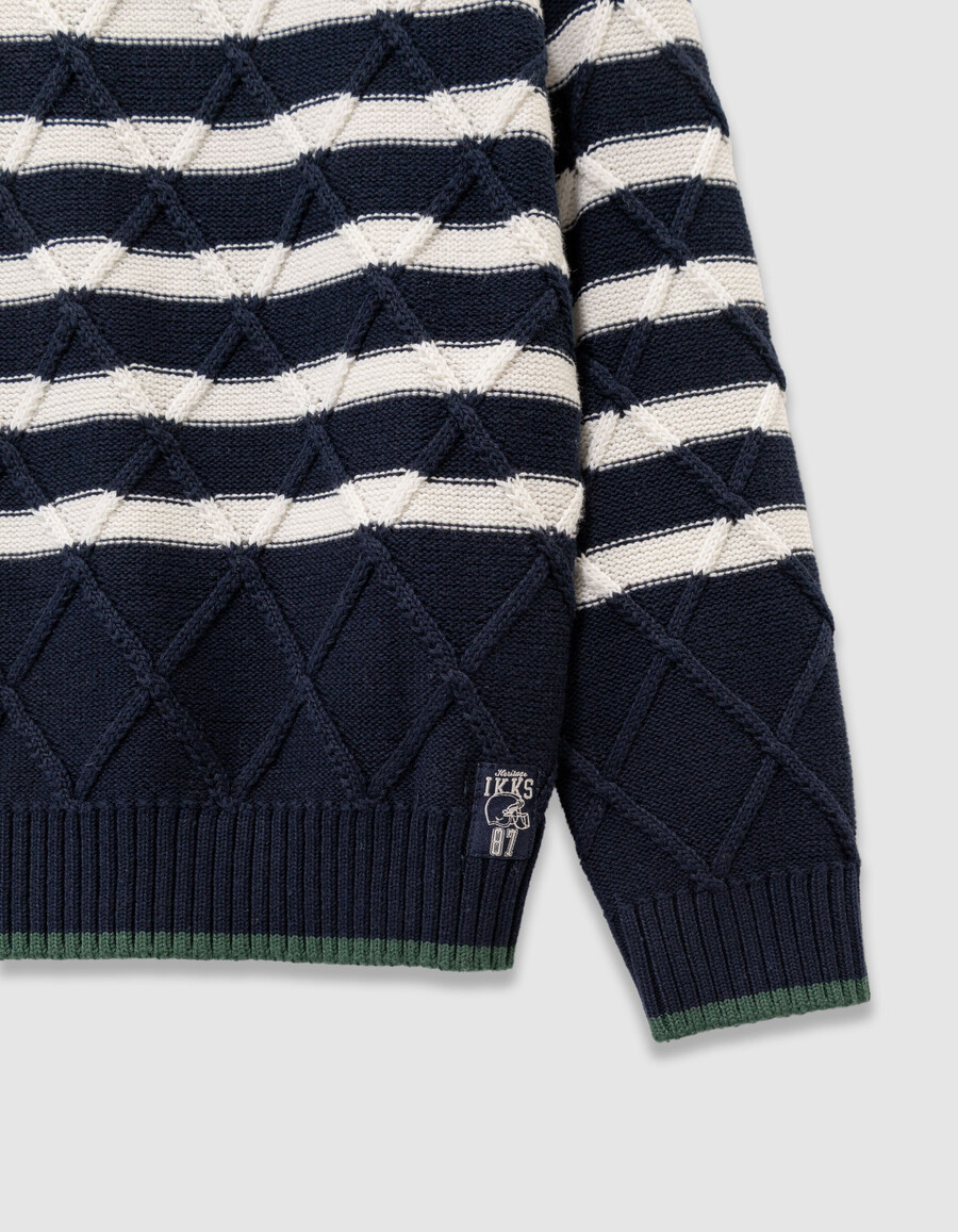 maglione da marinaio lavorato a maglia decorativo per ragazzi