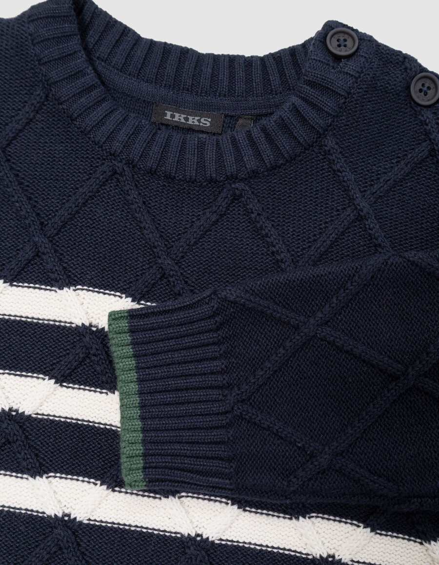 maglione da marinaio lavorato a maglia decorativo per ragazzi