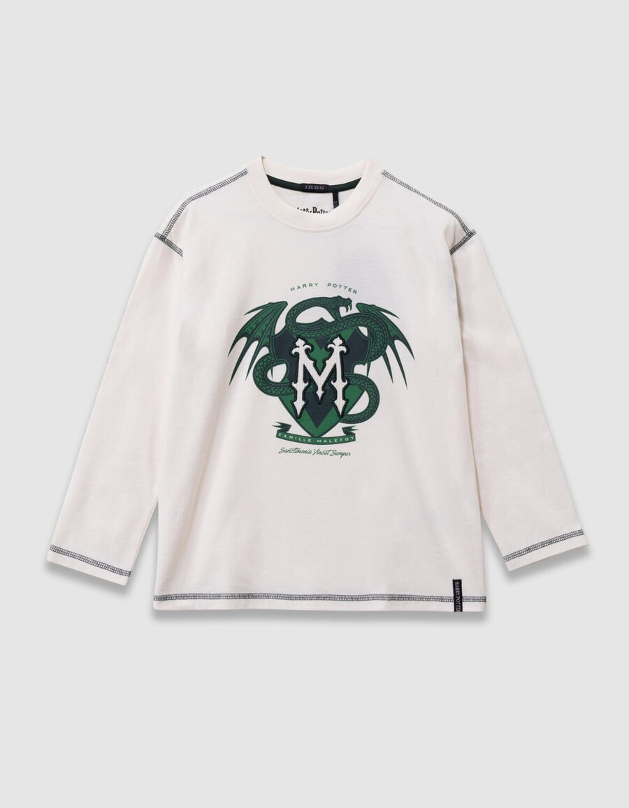 maglietta bianca in cotone biologico per bambini harry potter