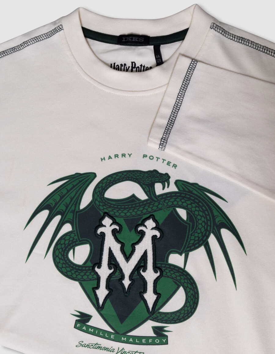 maglietta bianca in cotone biologico per bambini harry potter