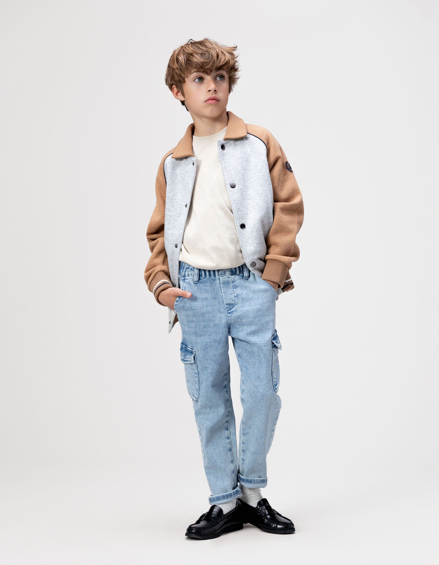 jogger battle jeans blu per ragazzo