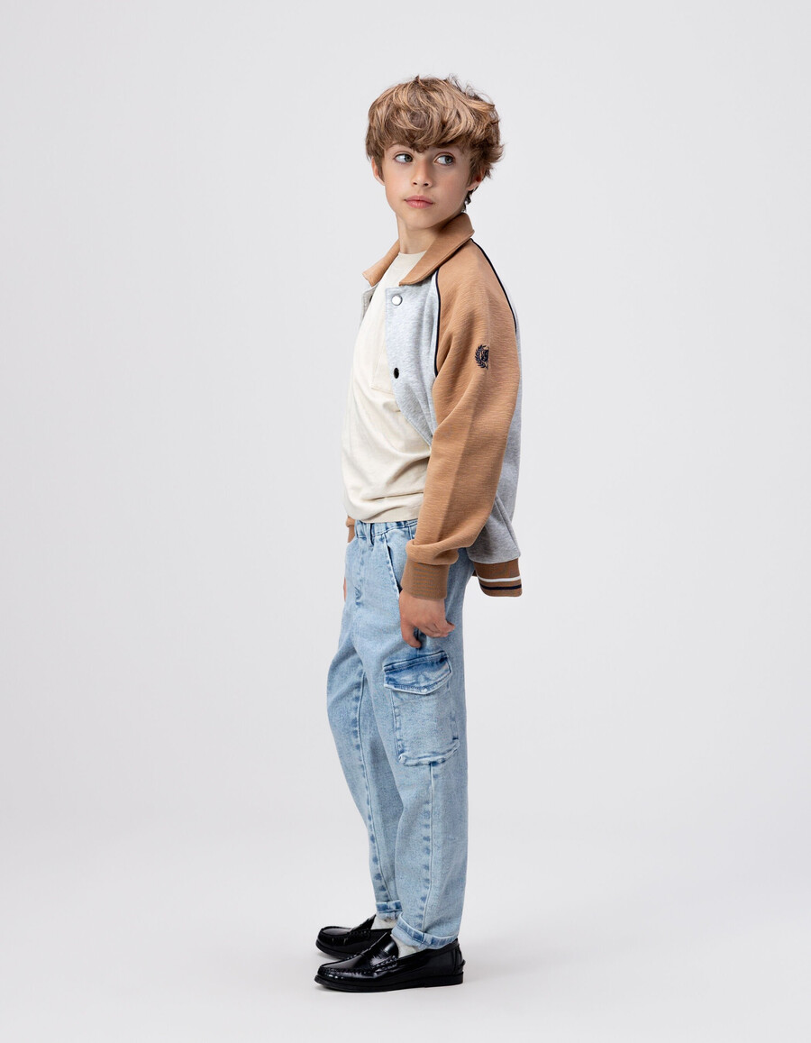 jogger battle jeans blu per ragazzo