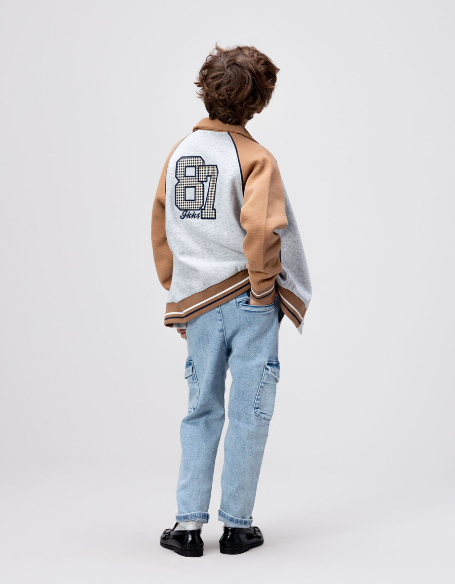 jogger battle jeans blu per ragazzo