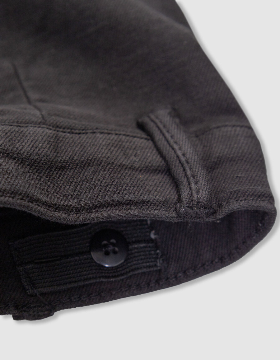 pantaloni dritti stile cargo neri da ragazzo