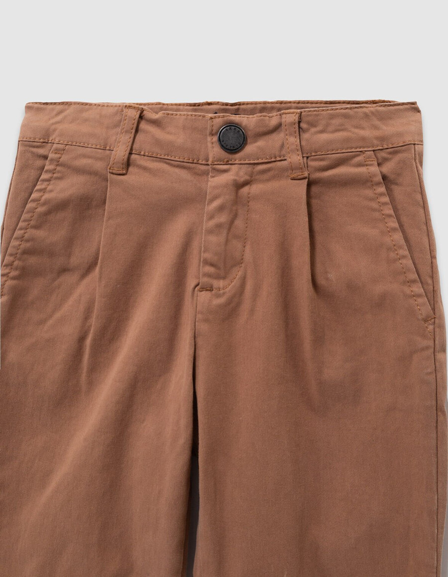 pantaloni chino larghi marrone chiaro da ragazzo