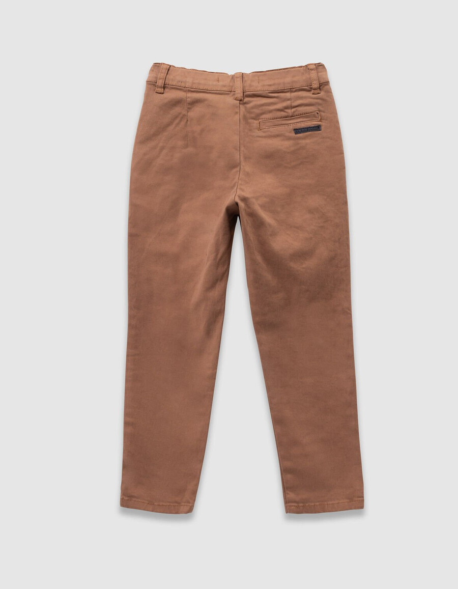 pantaloni chino larghi marrone chiaro da ragazzo
