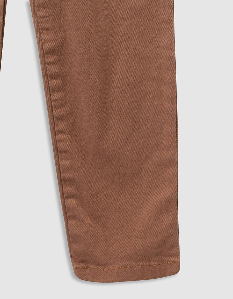pantaloni chino larghi marrone chiaro da ragazzo