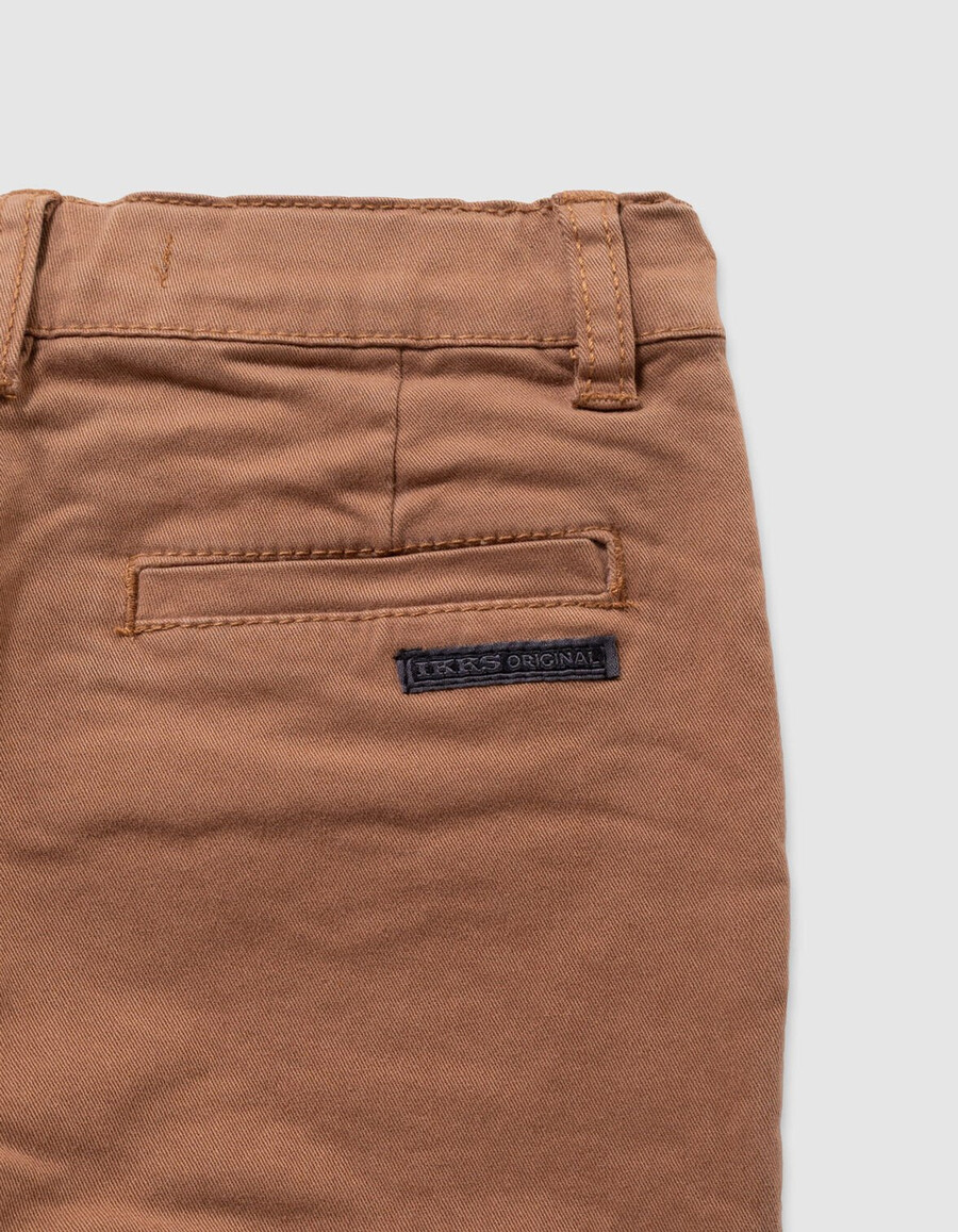 pantaloni chino larghi marrone chiaro da ragazzo