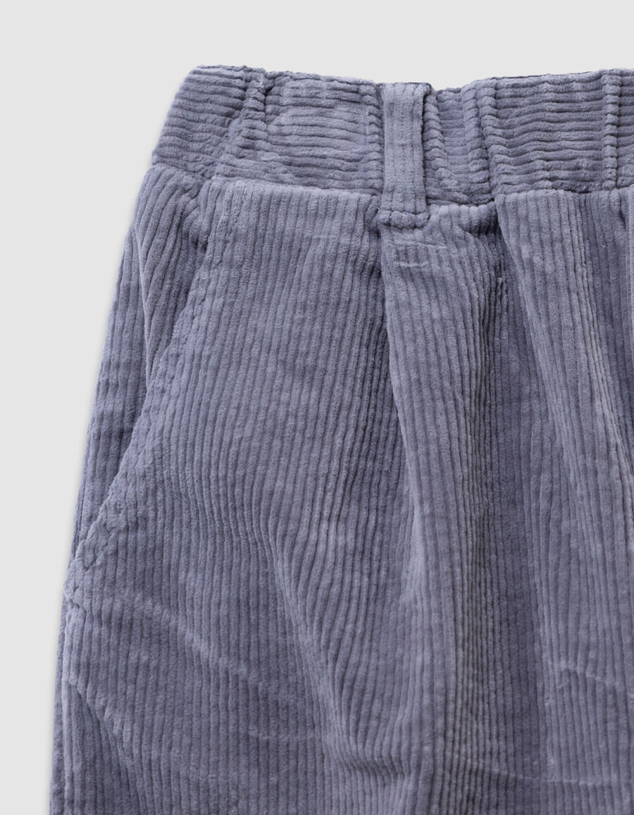 pantaloni chino larghi in velluto a coste blu per ragazzi