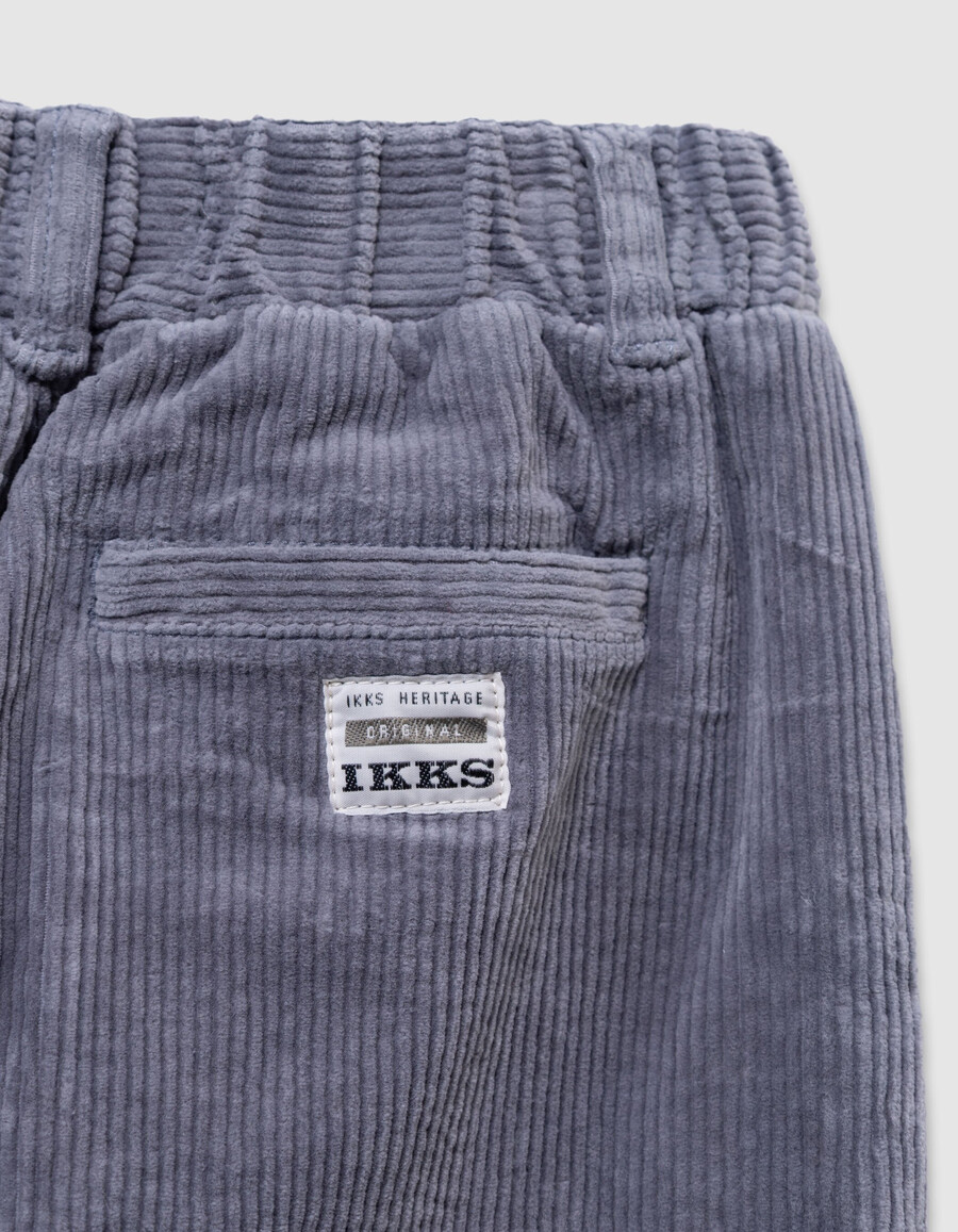 pantaloni chino larghi in velluto a coste blu per ragazzi