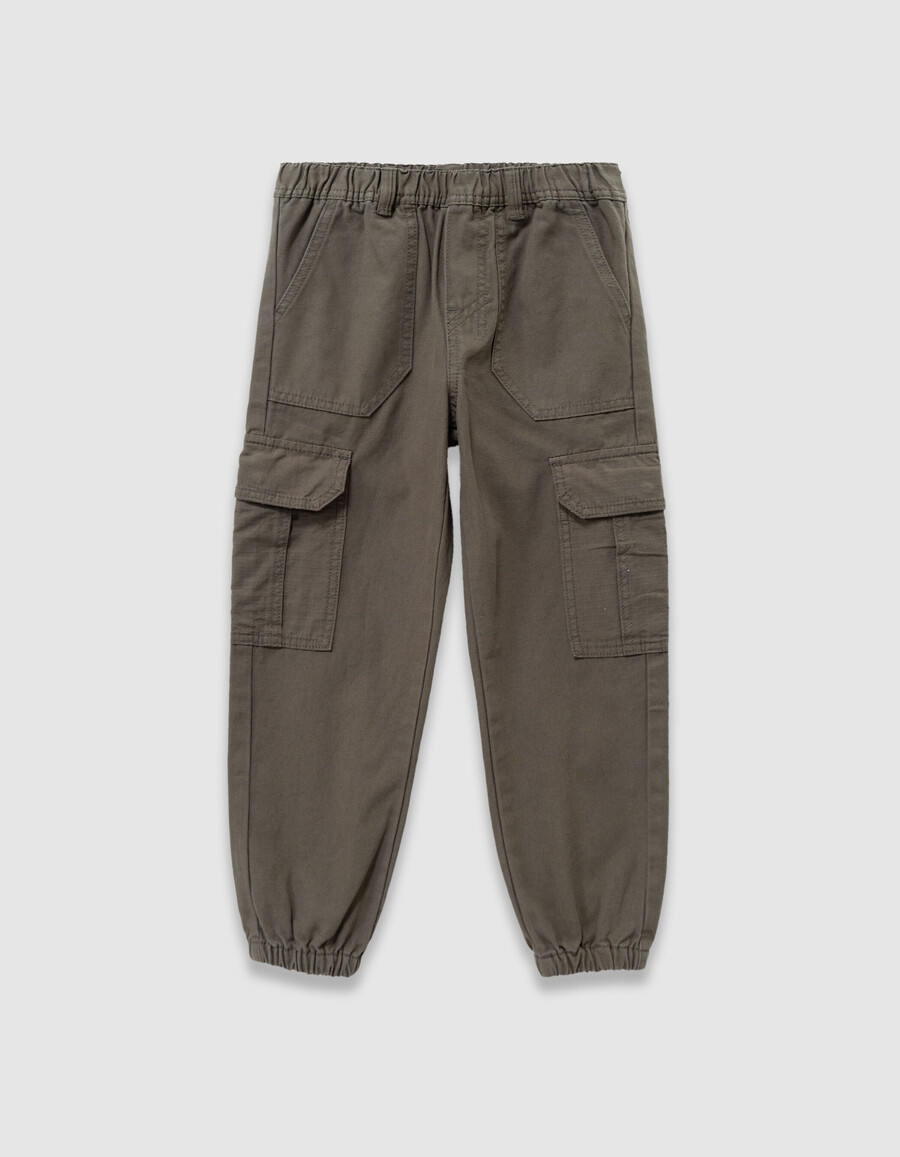 pantaloni da jogging larghi color cachi per ragazzi