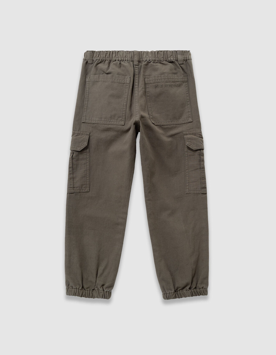 pantaloni da jogging larghi color cachi per ragazzi