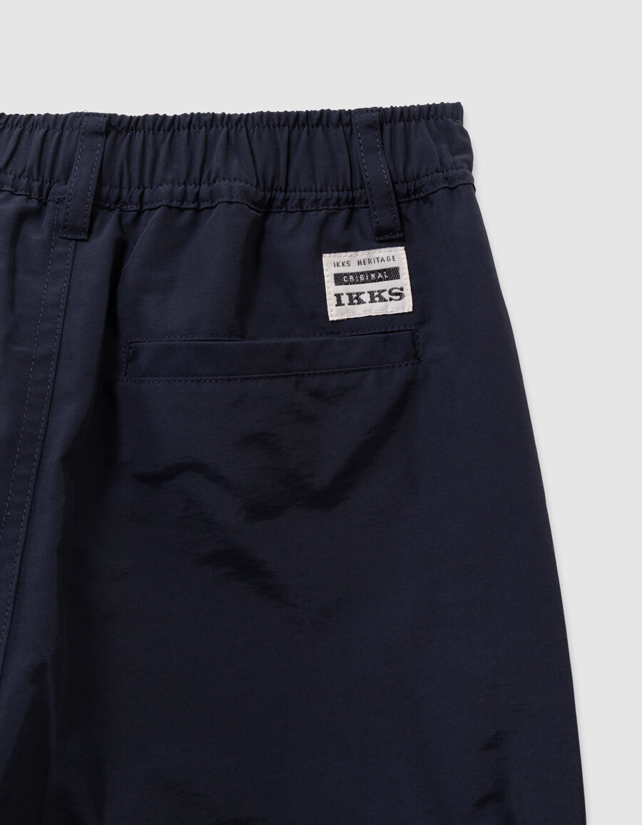pantaloni da jogging in nylon blu navy stile cargo per ragazzi