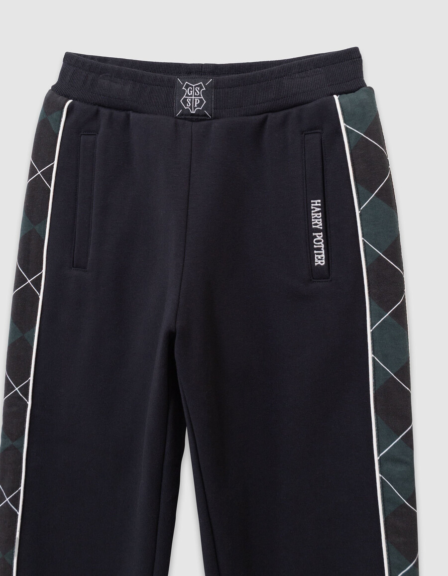 pantaloni verdi di harry potter per bambini con lati a quadri