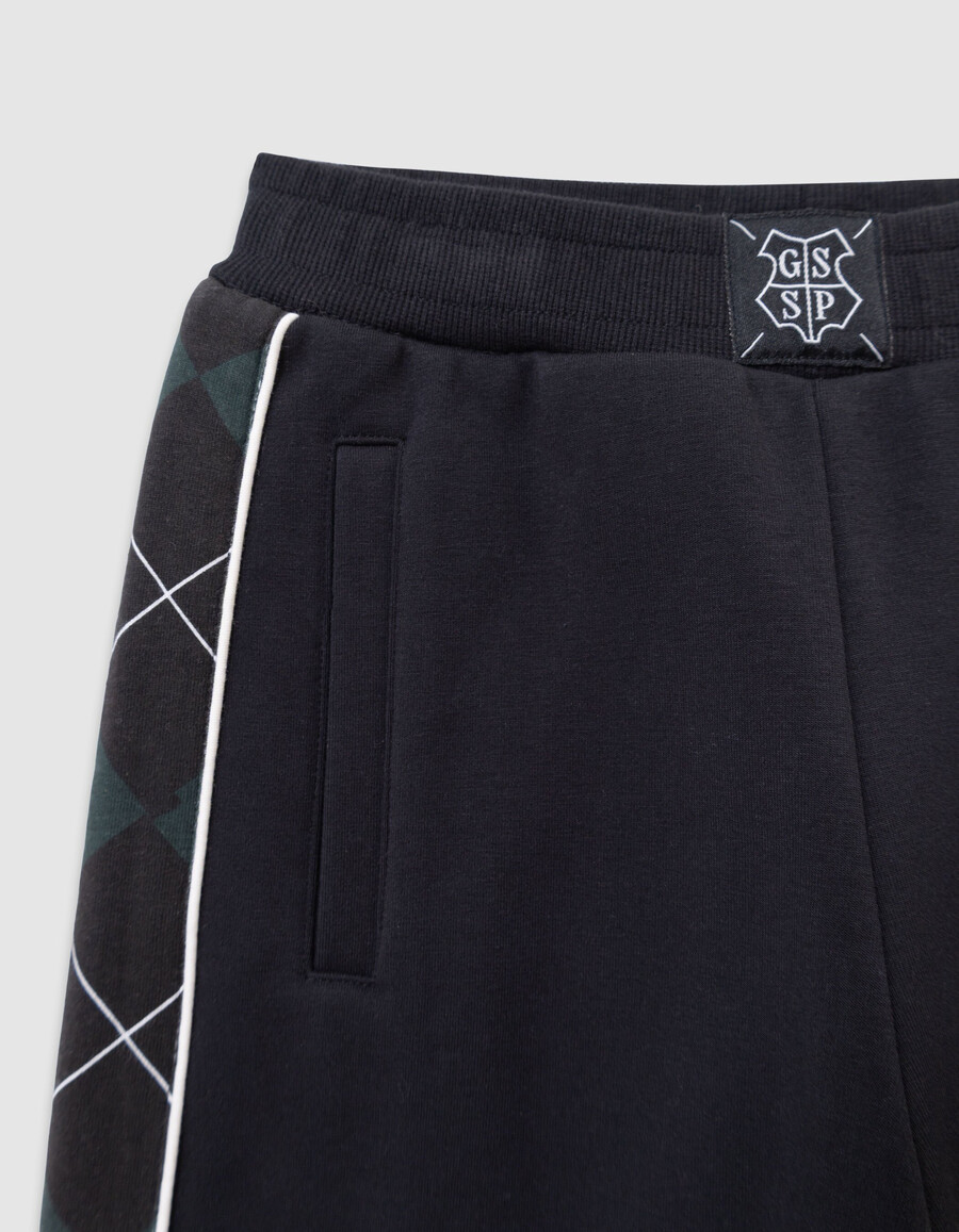 pantaloni verdi di harry potter per bambini con lati a quadri