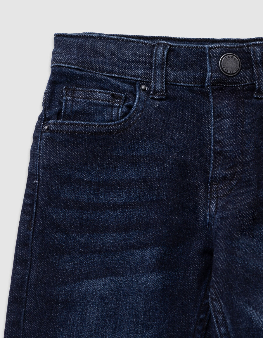 jeans dritti blu grezzo da ragazzo