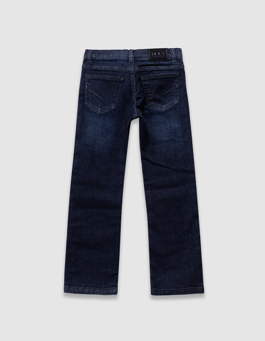 jeans dritti blu grezzo da ragazzo