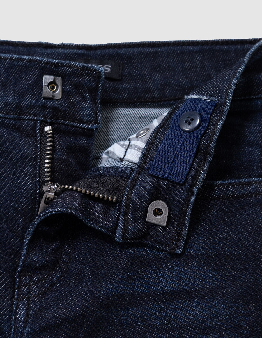 jeans dritti blu grezzo da ragazzo