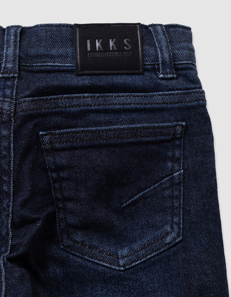 jeans dritti blu grezzo da ragazzo