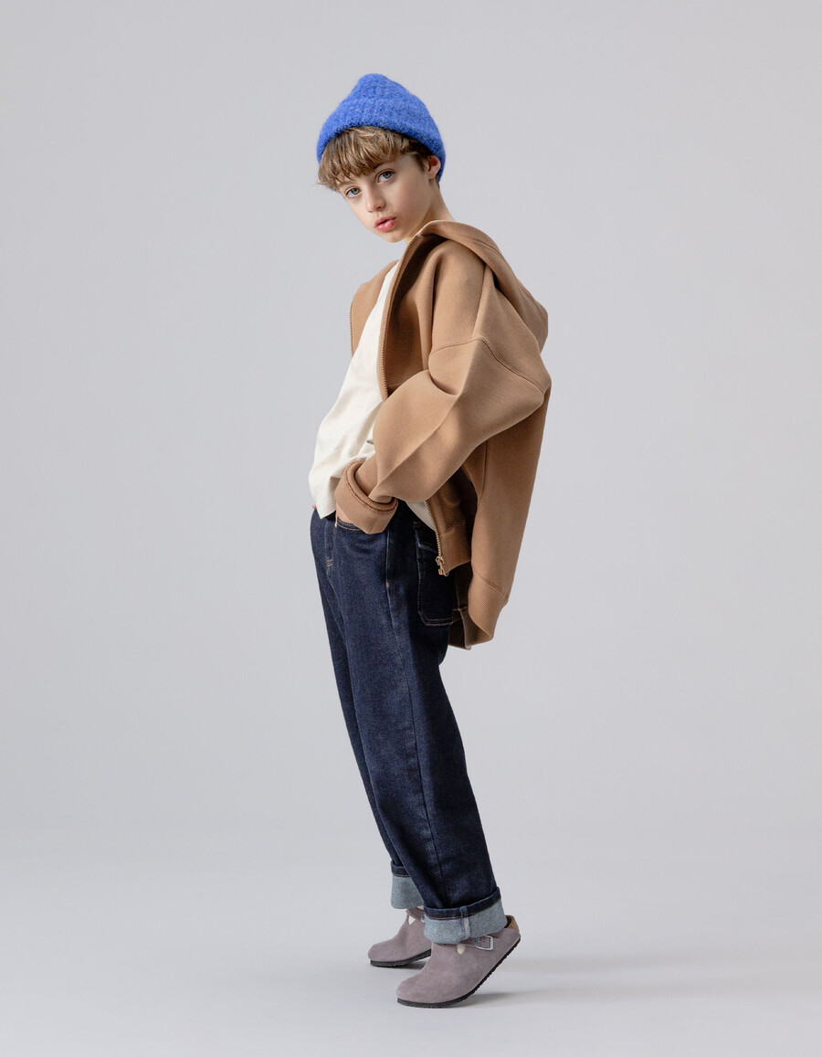 jeans larghi grezzi da ragazzo