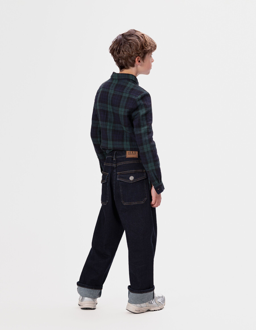 jeans larghi grezzi da ragazzo