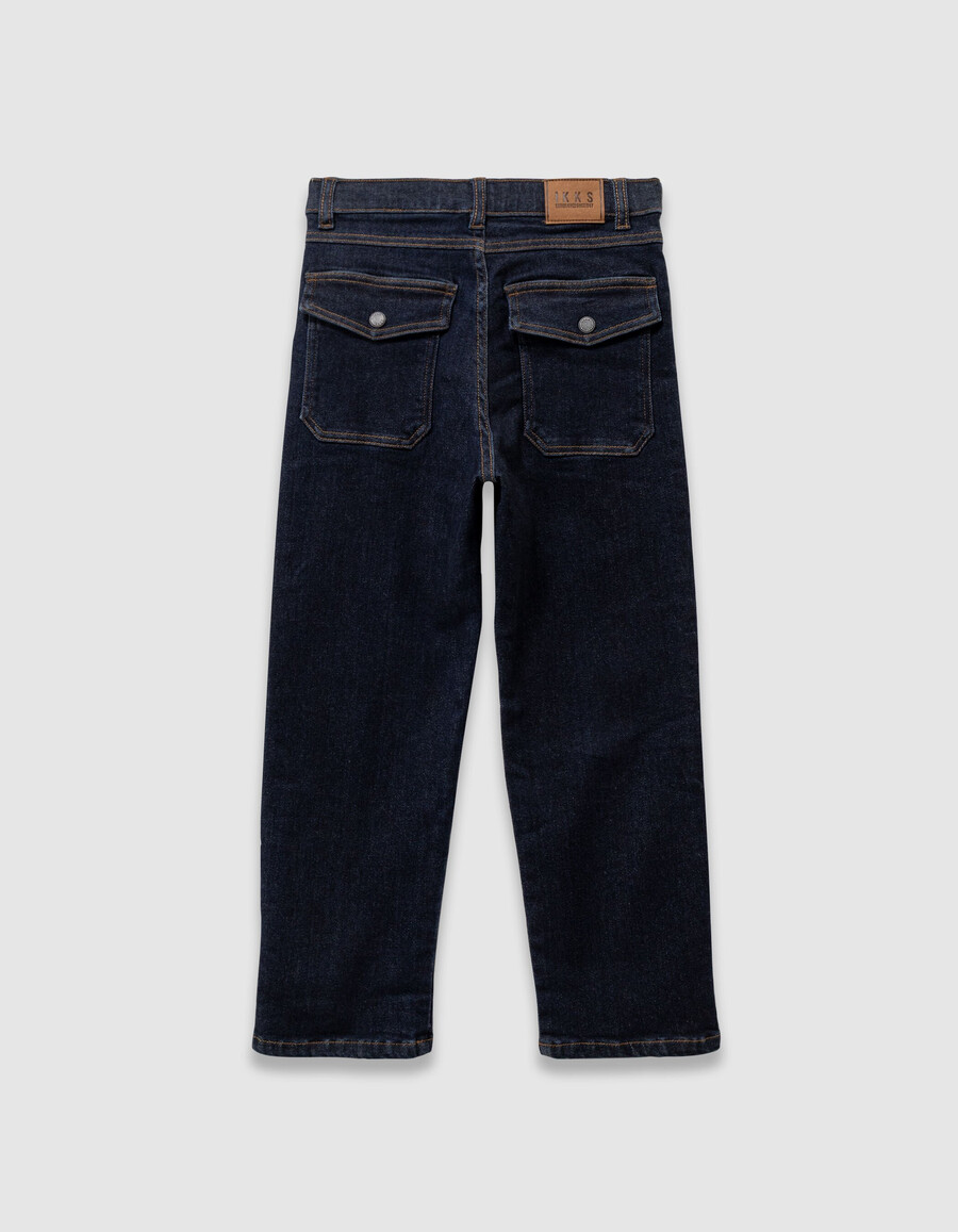 jeans larghi grezzi da ragazzo