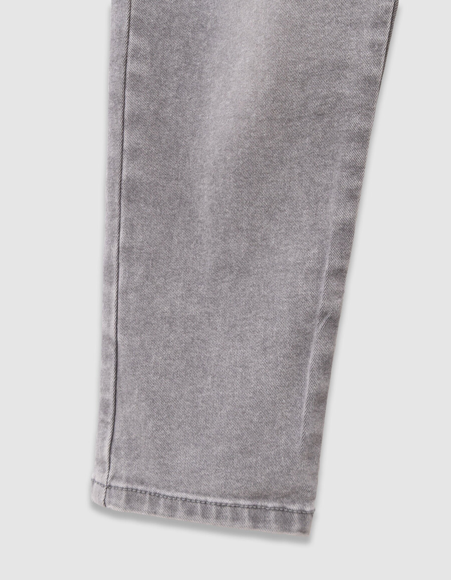 jeans larghi grigi da ragazzo con vita elasticizzata