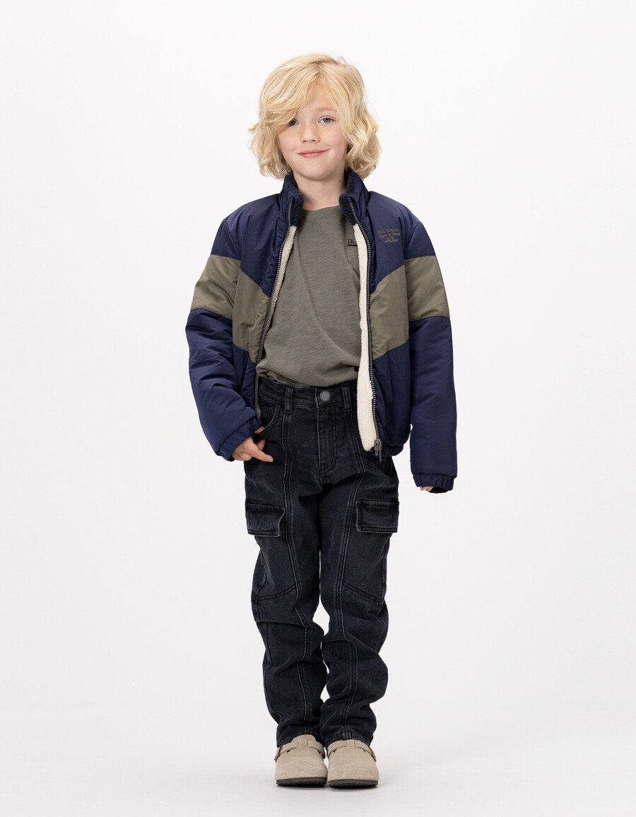 jeans cargo grigi rilassati da ragazzo