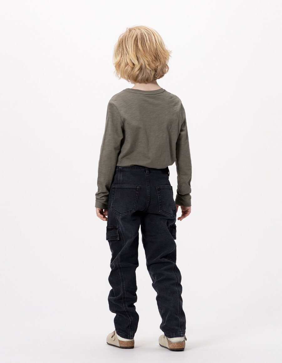 jeans cargo grigi rilassati da ragazzo