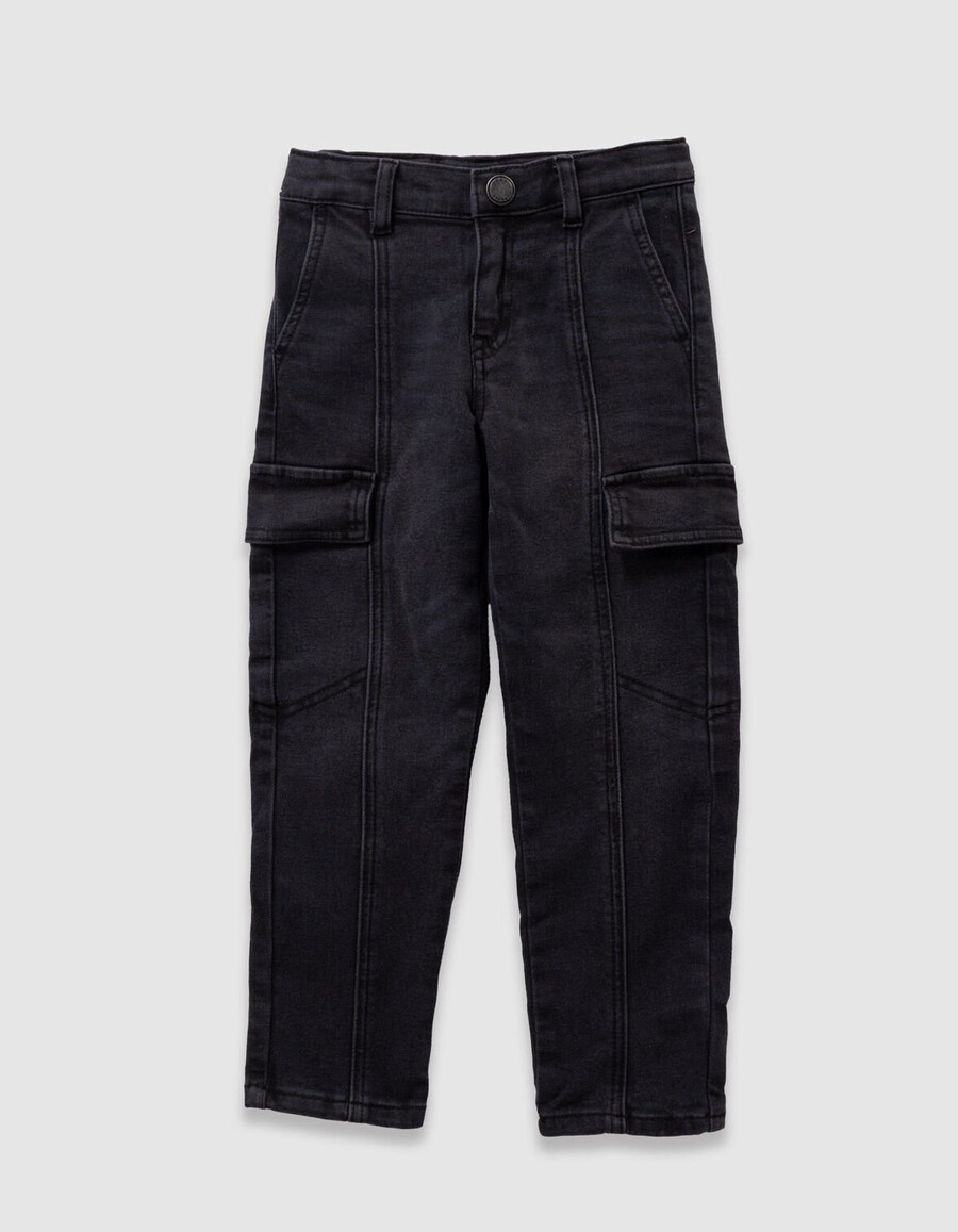 jeans cargo grigi rilassati da ragazzo