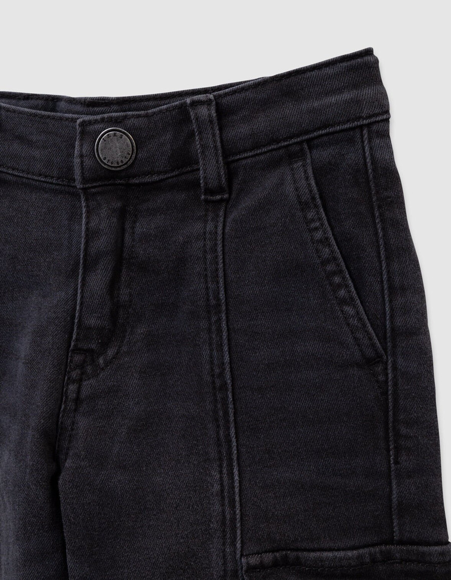 jeans cargo grigi rilassati da ragazzo