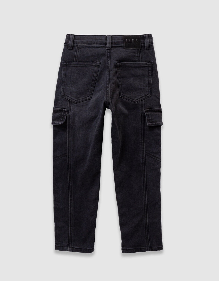 jeans cargo grigi rilassati da ragazzo