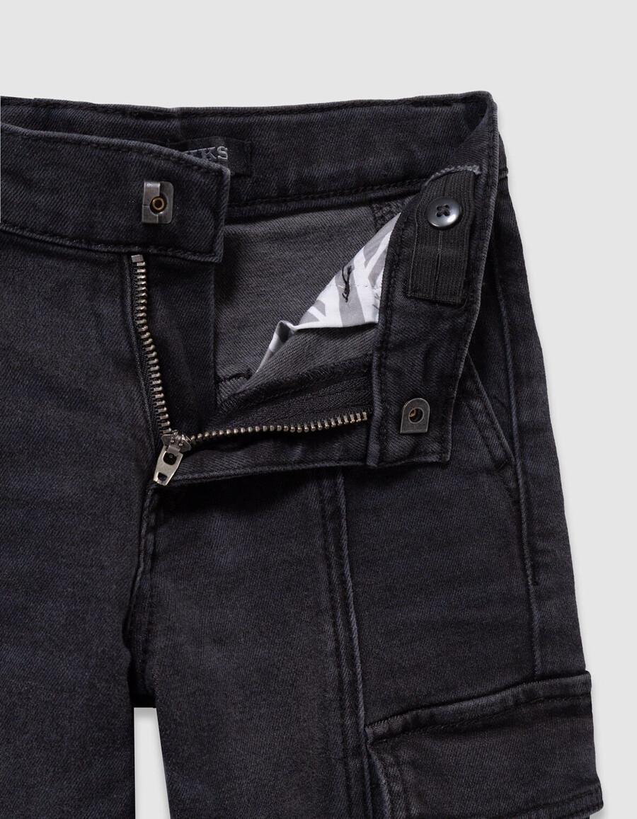 jeans cargo grigi rilassati da ragazzo