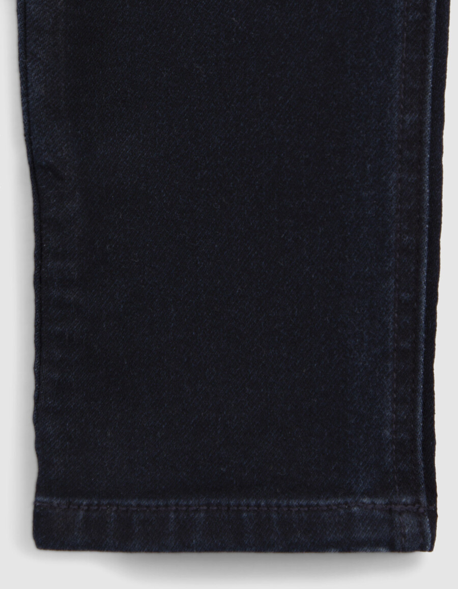 jeans slim blu-neri da ragazzo con impunture a zig-zag
